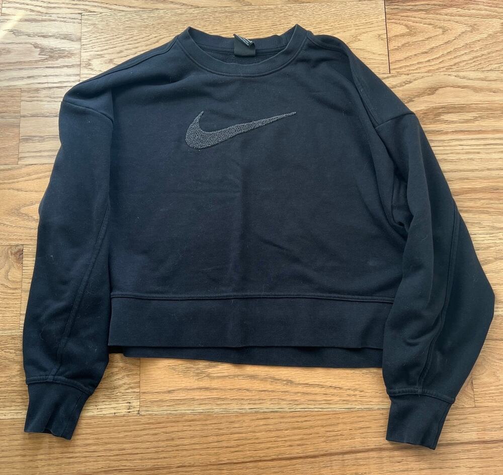 Nike Cropped Crewneck Textured Swoosh